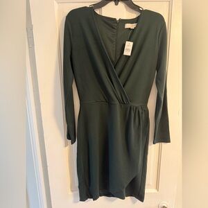 LOFT Women's Green Wrap Dress